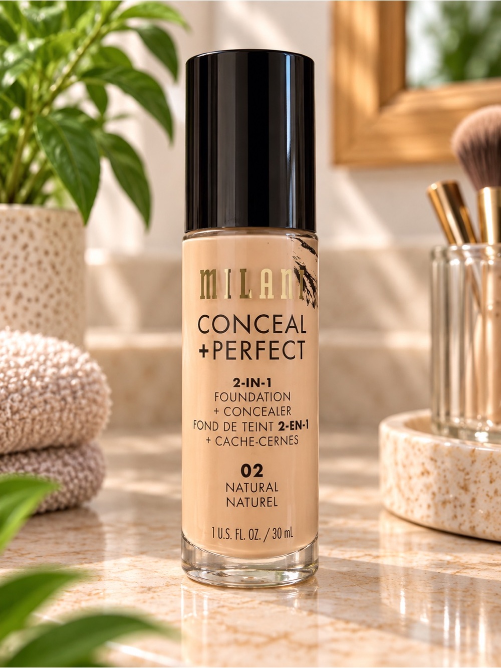 Milani Conceal + Perfect 2-in-1 Foundation Concealer 02 Natural 1 fl oz